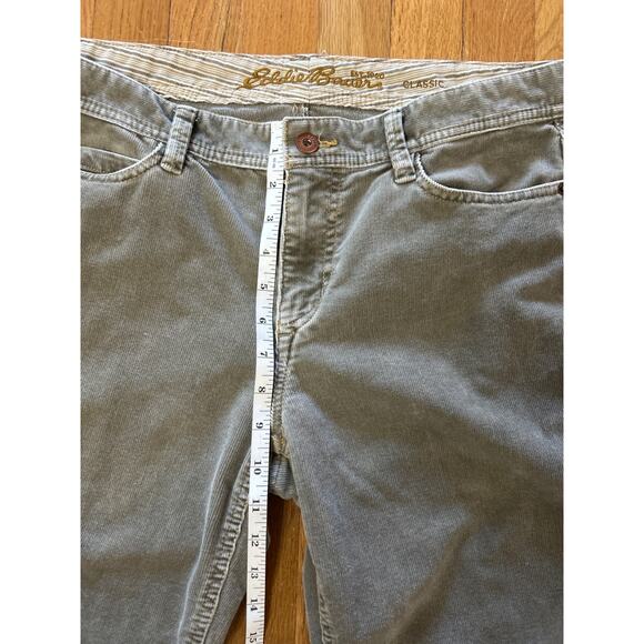 Eddie Bauer Womens Gray Cotton blend Corduroy Chino Pants Size 10 - Picture 4 of 9
